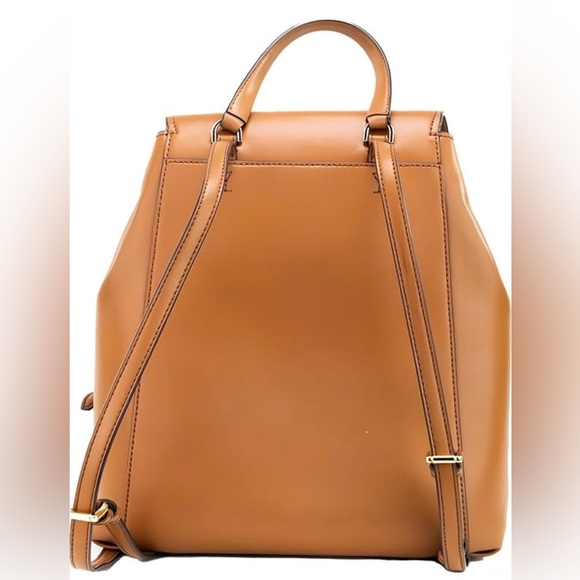 Michael Kors Phoebe Medium Zip Pocket Backpack Brown MK Signature, Brown - Picture 2 of 5
